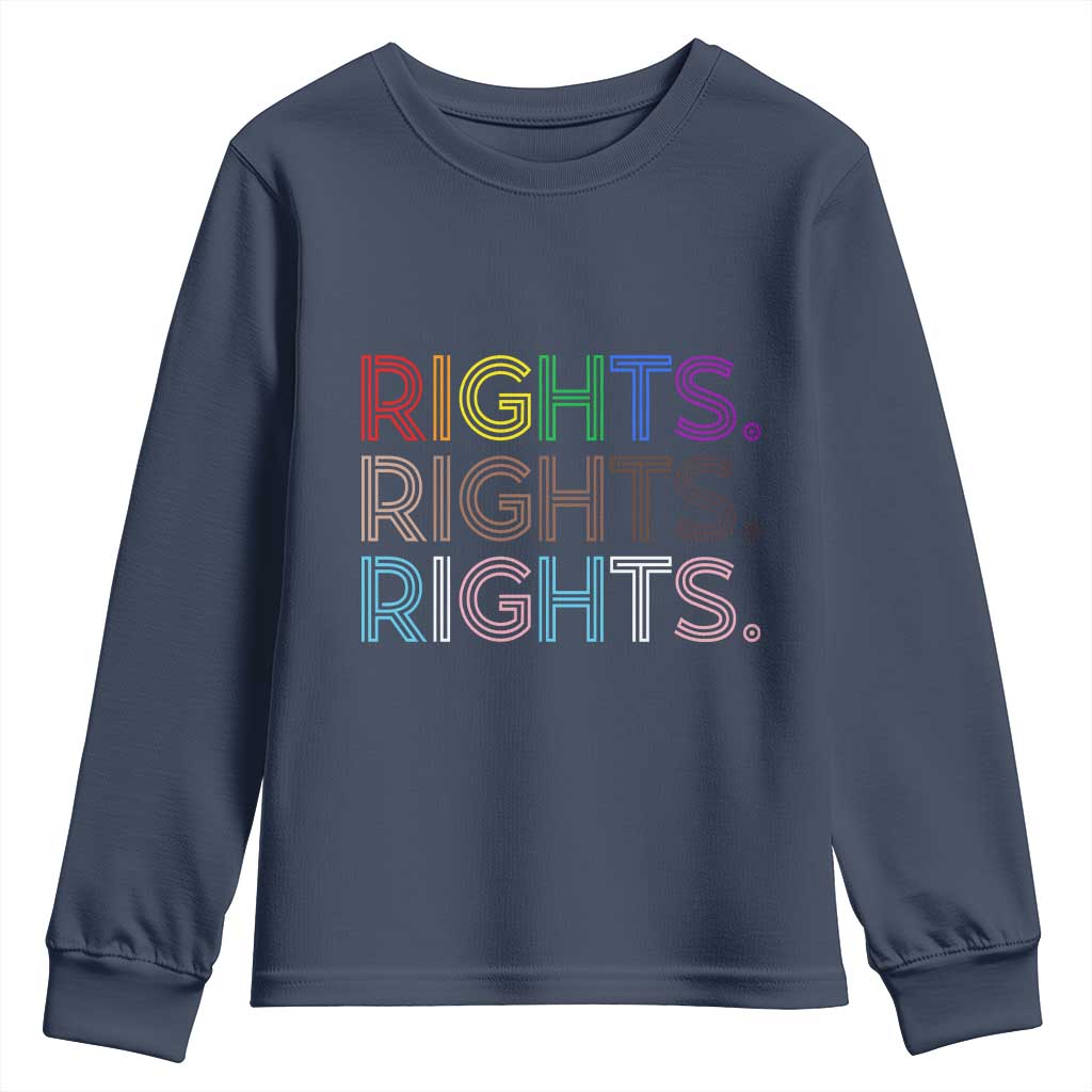 LGBTQ Trans Rights Youth Sweatshirt Social Justice Equality Human Rights TS10 Navy Print Your Wear