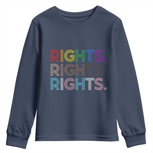 LGBTQ Trans Rights Youth Sweatshirt Social Justice Equality Human Rights TS10 Navy Print Your Wear