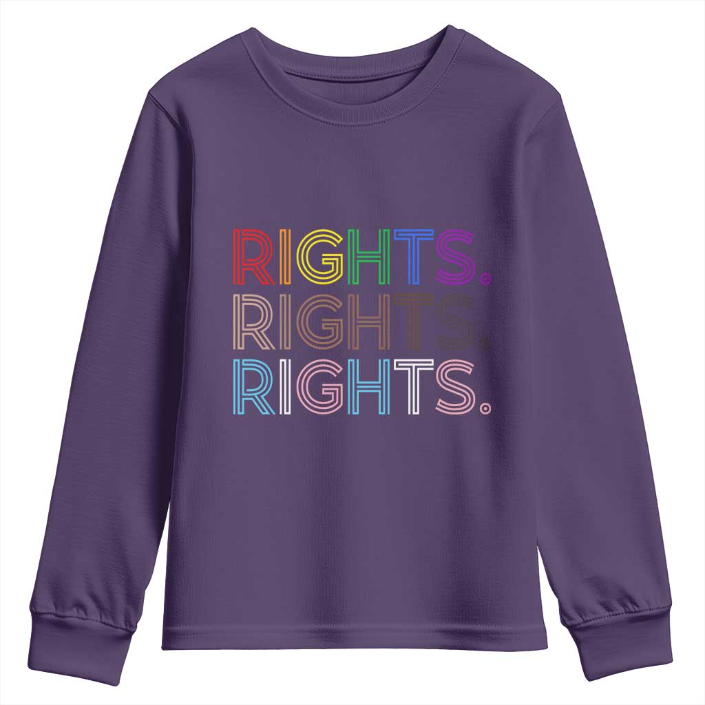 LGBTQ Trans Rights Youth Sweatshirt Social Justice Equality Human Rights TS10 Purple Print Your Wear