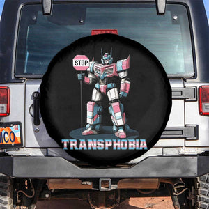 LGBTQ Trans Spare Tire Cover Stop Transphobia Trans Rights Social Justice TS10 No hole Black Print Your Wear