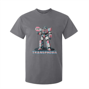 LGBTQ Trans T Shirt For Kid Stop Transphobia Trans Rights Social Justice TS10 Charcoal Print Your Wear