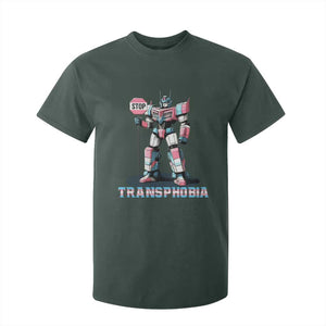 LGBTQ Trans T Shirt For Kid Stop Transphobia Trans Rights Social Justice TS10 Dark Forest Green Print Your Wear