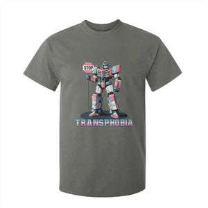 LGBTQ Trans T Shirt For Kid Stop Transphobia Trans Rights Social Justice TS10 Military Green Print Your Wear