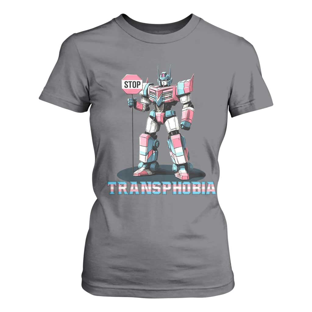 LGBTQ Trans T Shirt For Women Stop Transphobia Trans Rights Social Justice TS10 Charcoal Print Your Wear