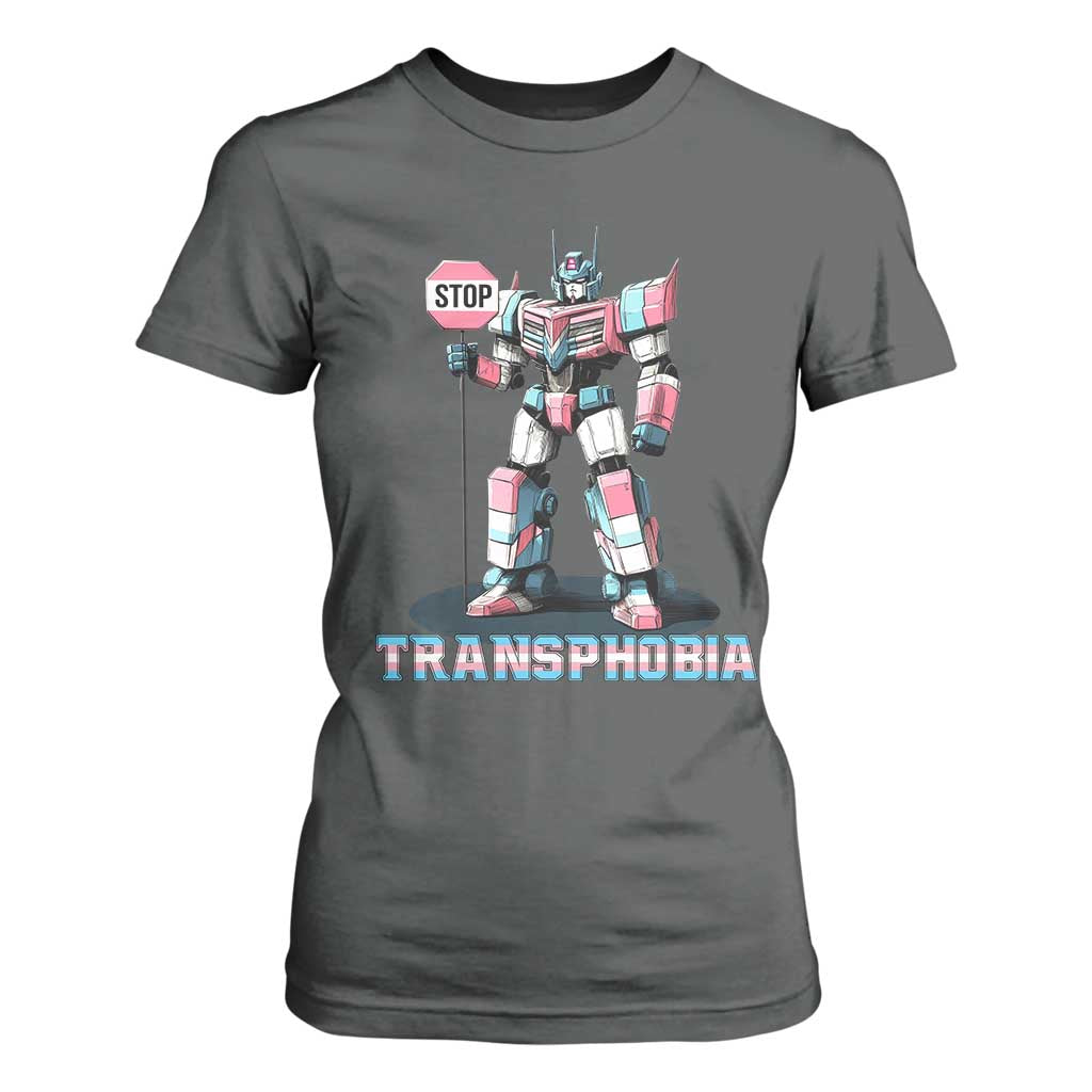 LGBTQ Trans T Shirt For Women Stop Transphobia Trans Rights Social Justice TS10 Dark Heather Print Your Wear