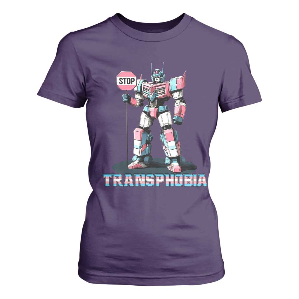 LGBTQ Trans T Shirt For Women Stop Transphobia Trans Rights Social Justice TS10 Purple Print Your Wear