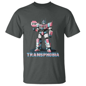 LGBTQ Trans T Shirt Stop Transphobia Trans Rights Social Justice TS10 Dark Heather Print Your Wear