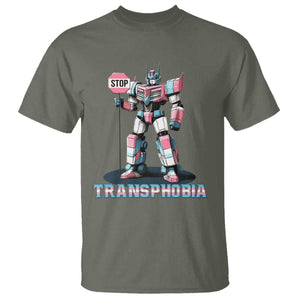 LGBTQ Trans T Shirt Stop Transphobia Trans Rights Social Justice TS10 Military Green Print Your Wear