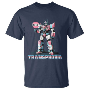 LGBTQ Trans T Shirt Stop Transphobia Trans Rights Social Justice TS10 Navy Print Your Wear