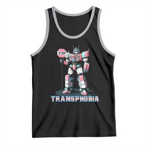 LGBTQ Trans Tank Top Stop Transphobia Trans Rights Social Justice TS10 Black Athletic Heather Print Your Wear