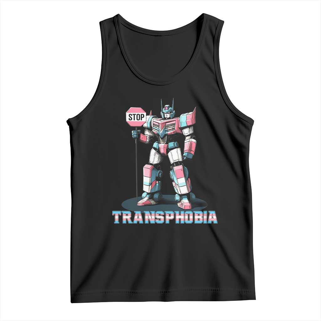 LGBTQ Trans Tank Top Stop Transphobia Trans Rights Social Justice TS10 Black Print Your Wear