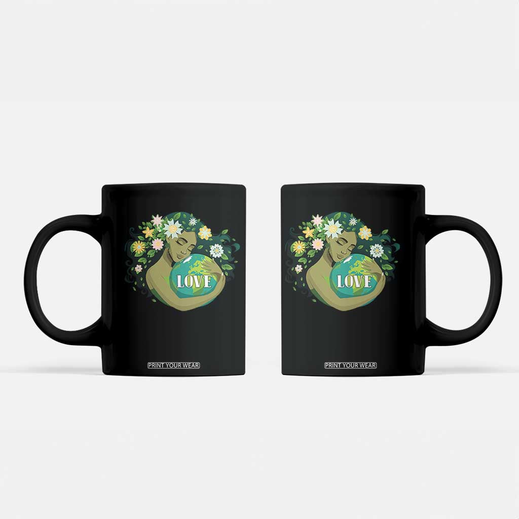LOVE Mother Earth Day Save Our Planet Environment Green Coffee Mug TS11 Black Print Your Wear