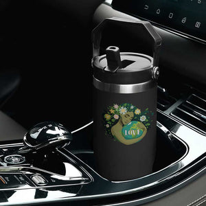 LOVE Mother Earth Day Save Our Planet Environment Green Flip Straw Tumbler TS11 Print Your Wear