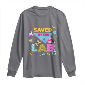Lab Week Long Sleeve Shirt Saved By The Lab Retro Medical Laboratory Tech TS02 Charcoal Print Your Wear