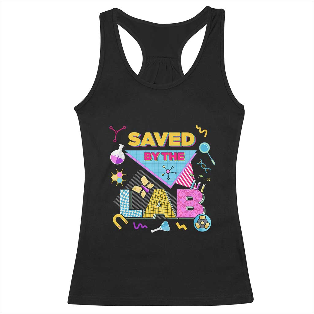Lab Week Racerback Tank Top Saved By The Lab Retro Medical Laboratory Tech TS02 Black Print Your Wear