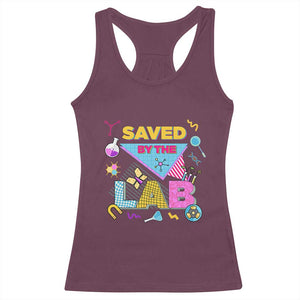 Lab Week Racerback Tank Top Saved By The Lab Retro Medical Laboratory Tech TS02 Maroon Print Your Wear