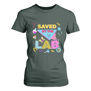 Lab Week T Shirt For Women Saved By The Lab Retro Medical Laboratory Tech TS02 Dark Forest Green Print Your Wear