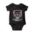 Land of the Free Because of the Brave Baby Onesie American Flag Patriotic Eagle 4th of July TS10 Black Print Your Wear