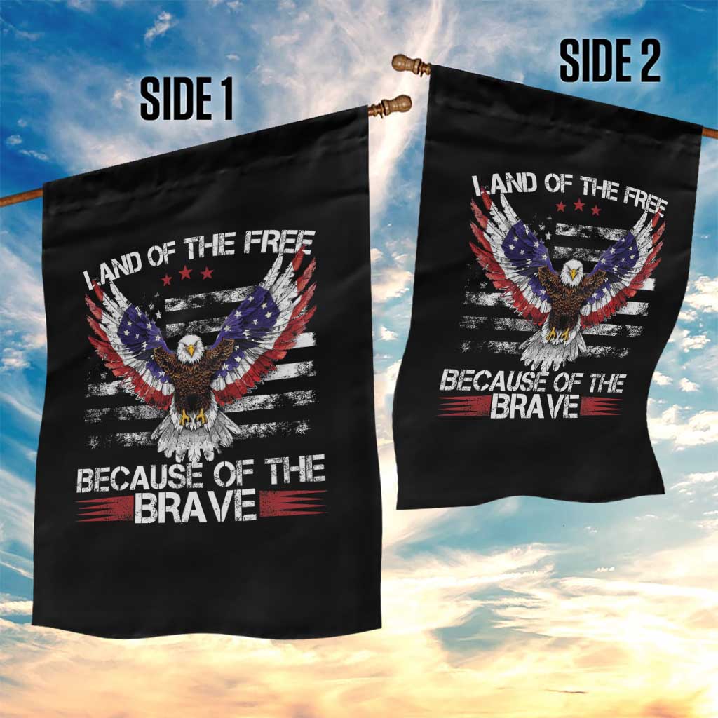 Land of the Free Because of the Brave Garden Flag American Flag Patriotic Eagle 4th of July TS10 Print Your Wear