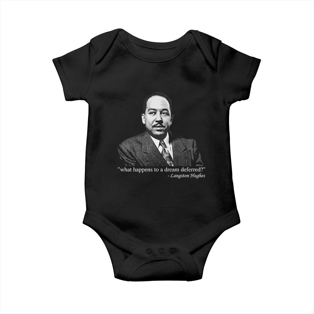 Langston Hughes Baby Onesie A Dream Deferred Juneteenth Black History Civil Right TS10 Black Print Your Wear
