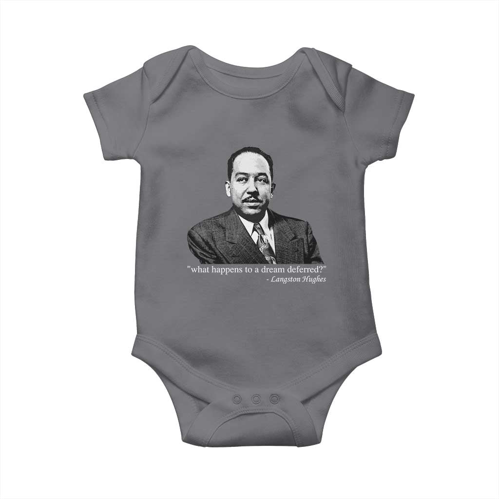 Langston Hughes Baby Onesie A Dream Deferred Juneteenth Black History Civil Right TS10 Charcoal Print Your Wear