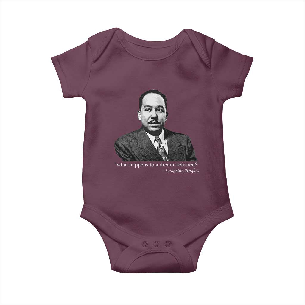 Langston Hughes Baby Onesie A Dream Deferred Juneteenth Black History Civil Right TS10 Maroon Print Your Wear