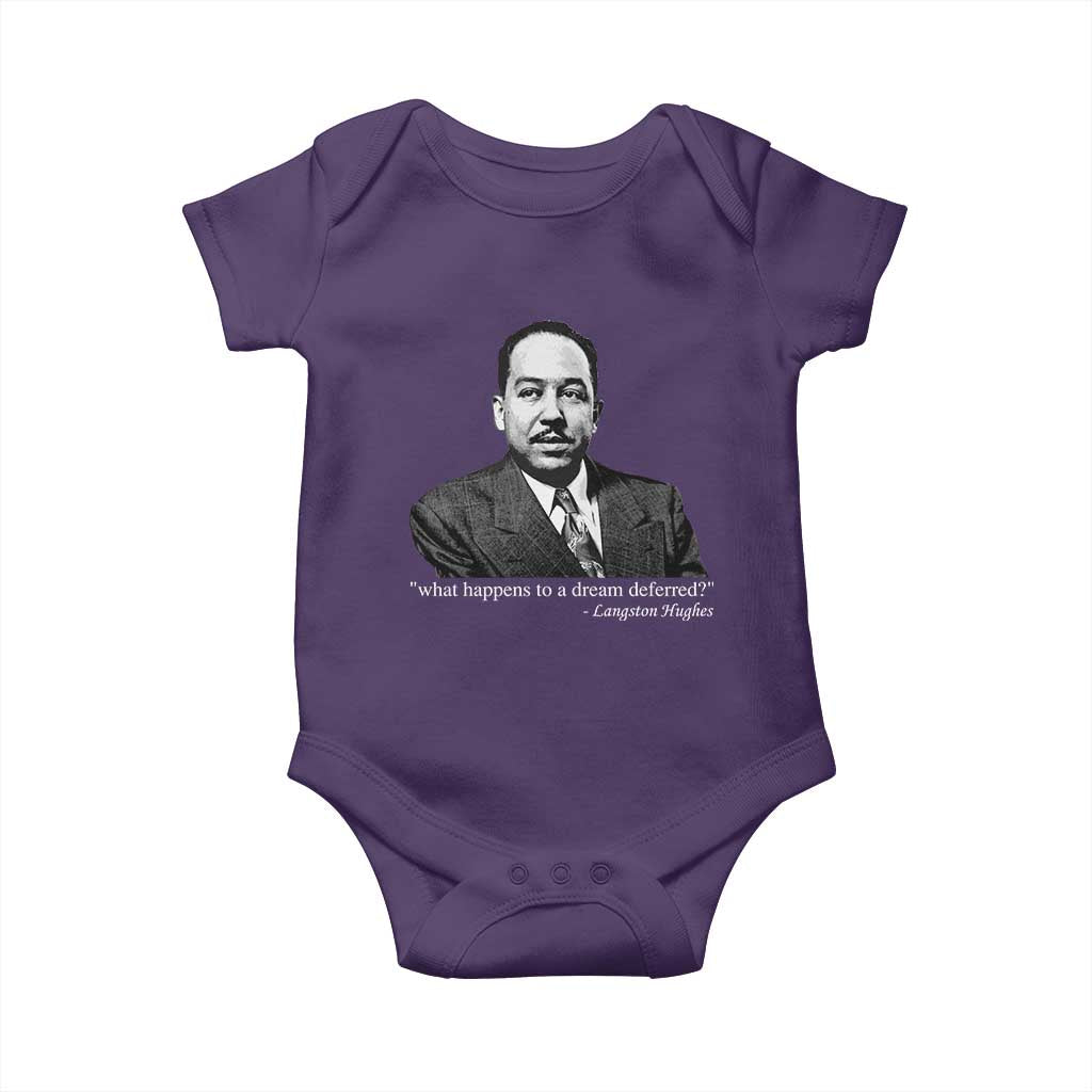 Langston Hughes Baby Onesie A Dream Deferred Juneteenth Black History Civil Right TS10 Purple Print Your Wear