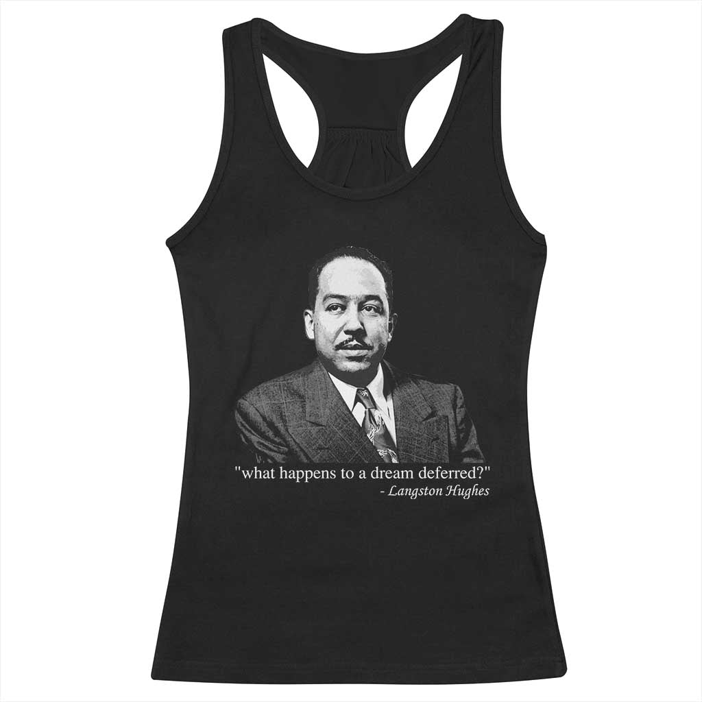 Langston Hughes Racerback Tank Top A Dream Deferred Juneteenth Black History Civil Right TS10 Black Print Your Wear