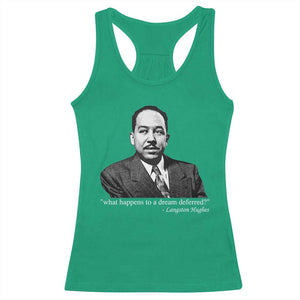Langston Hughes Racerback Tank Top A Dream Deferred Juneteenth Black History Civil Right TS10 Irish Green Print Your Wear