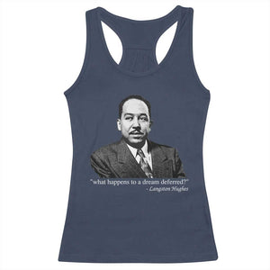 Langston Hughes Racerback Tank Top A Dream Deferred Juneteenth Black History Civil Right TS10 Navy Print Your Wear