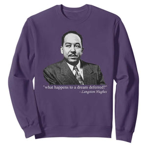 Langston Hughes Sweatshirt A Dream Deferred Juneteenth Black History Civil Right TS10 Purple Print Your Wear