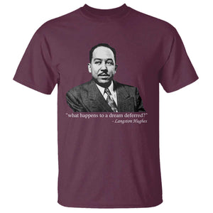 Langston Hughes T Shirt A Dream Deferred Juneteenth Black History Civil Right TS10 Maroon Print Your Wear