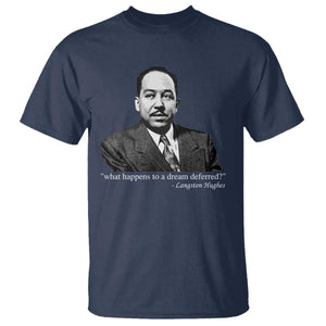 Langston Hughes T Shirt A Dream Deferred Juneteenth Black History Civil Right TS10 Navy Print Your Wear