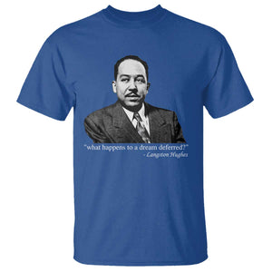 Langston Hughes T Shirt A Dream Deferred Juneteenth Black History Civil Right TS10 Royal Blue Print Your Wear