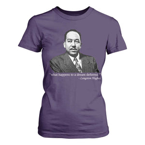 Langston Hughes T Shirt For Women A Dream Deferred Juneteenth Black History Civil Right TS10 Purple Print Your Wear