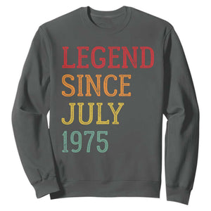 Legend Since July 1975 Sweatshirt Vintage Retro 50th Birthday Gifts TS10 Dark Heather Print Your Wear