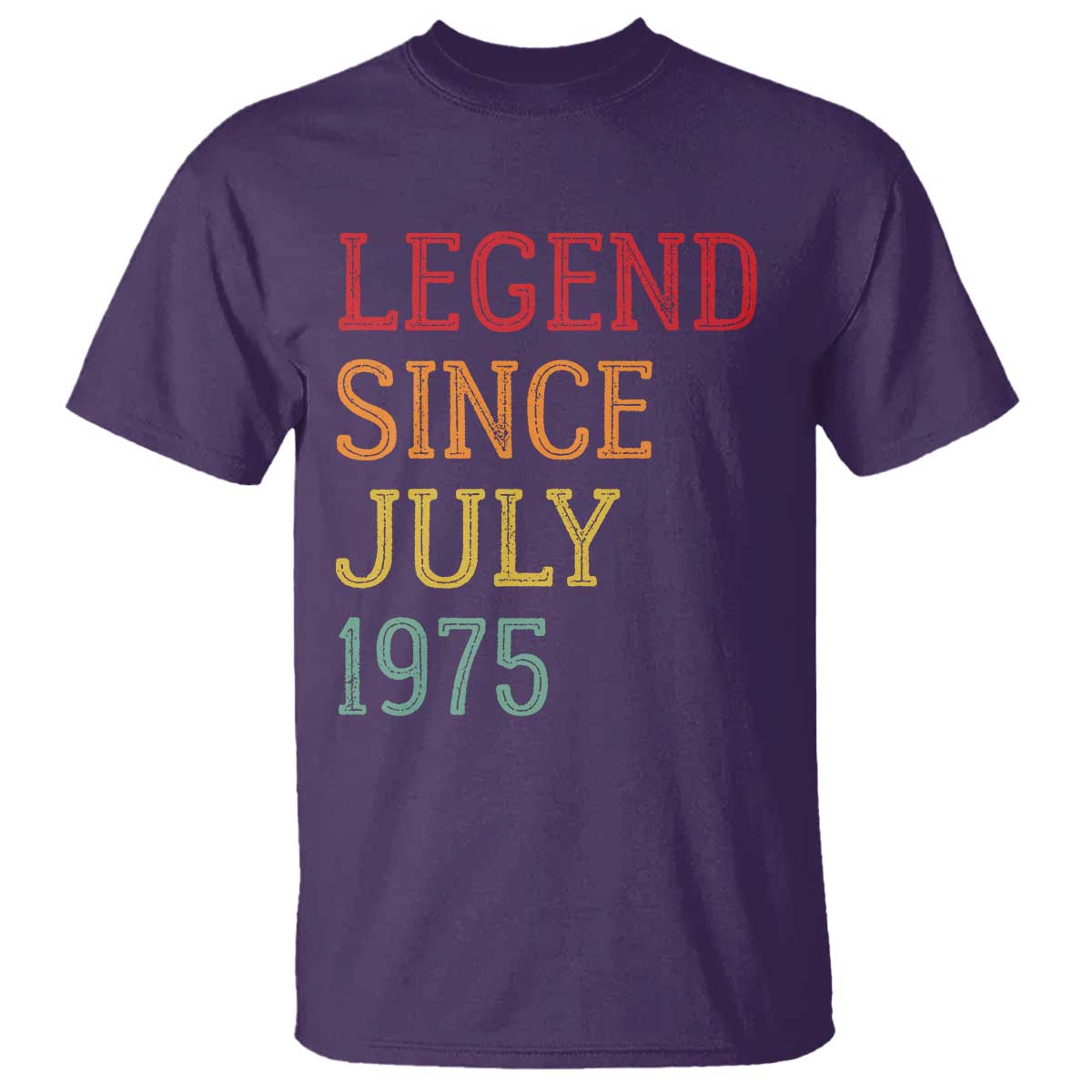 Legend Since July 1975 T Shirt Vintage Retro 50th Birthday Gifts TS10 Purple Print Your Wear