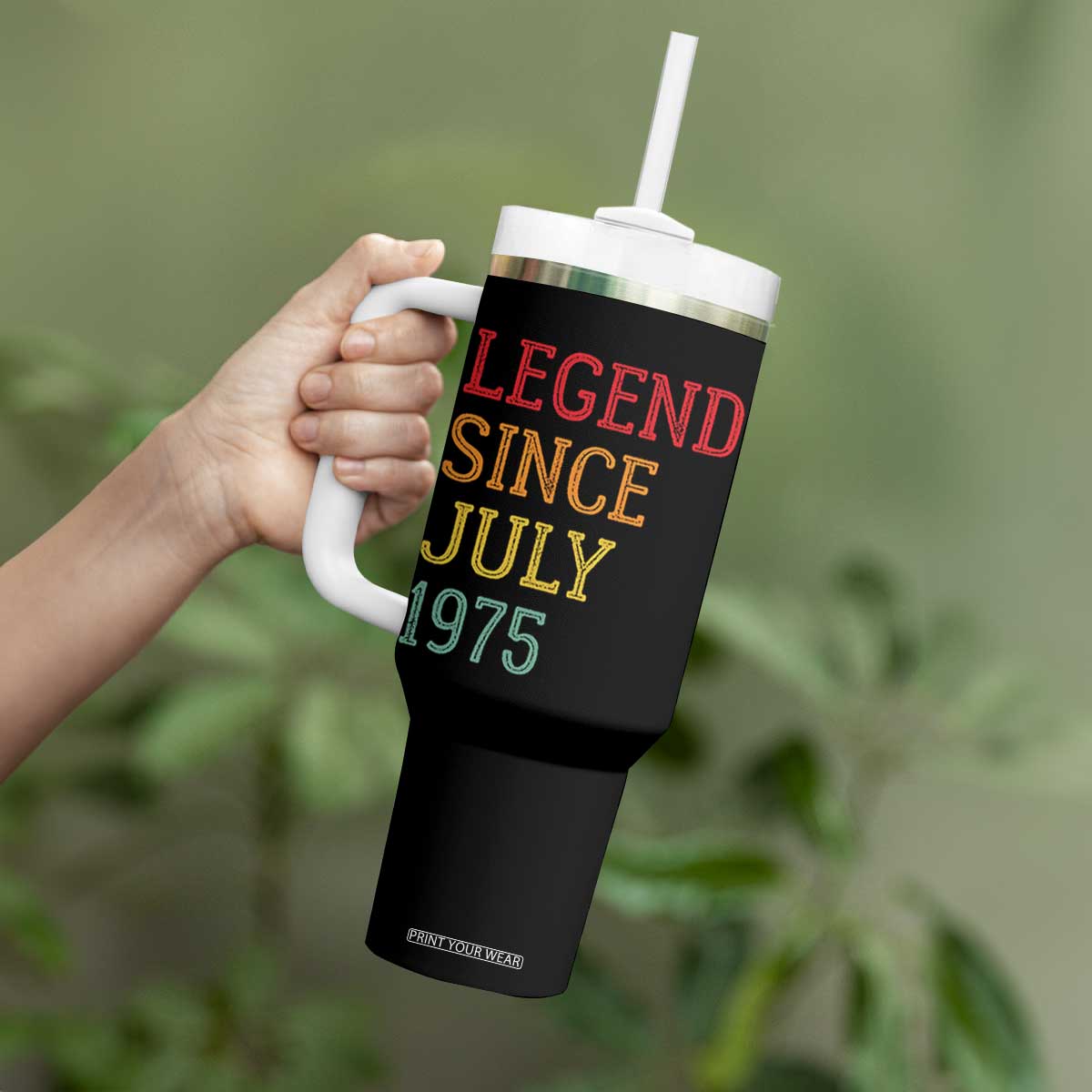 Legend Since July 1975 Tumbler With Handle Vintage Retro 50th Birthday Gifts TS10 Print Your Wear