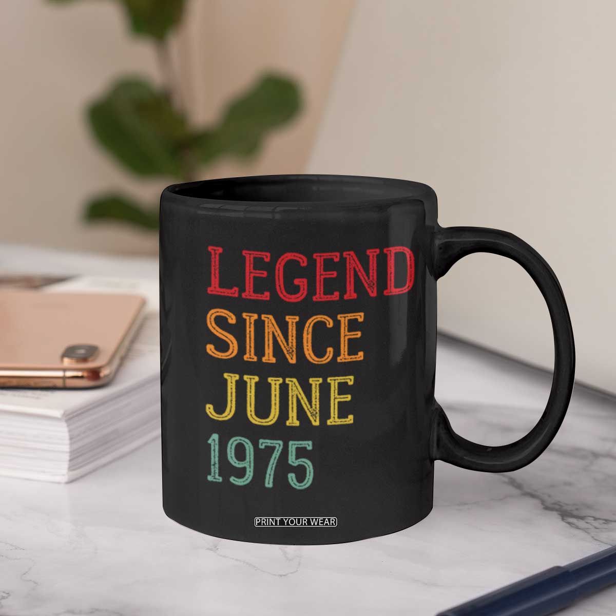 Legend Since June 1975 Coffee Mug Vintage Retro 50th Birthday Gifts TS10 Print Your Wear