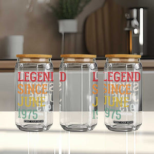 Legend Since June 1975 Glass Can Vintage Retro 50th Birthday Gifts TS10 Print Your Wear