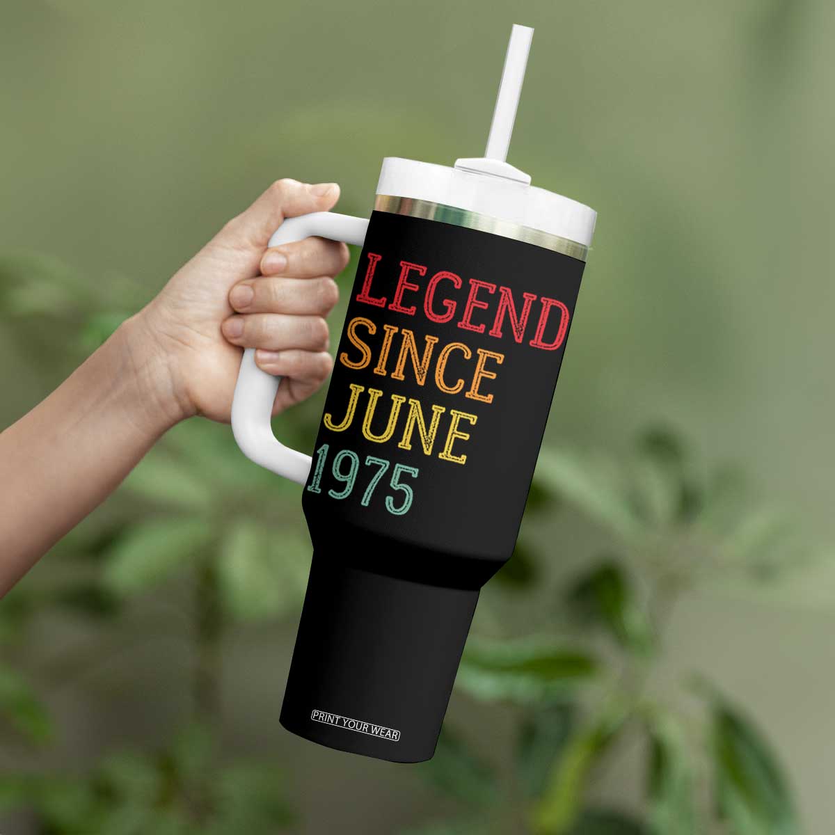 Legend Since June 1975 Tumbler With Handle Vintage Retro 50th Birthday Gifts TS10 Print Your Wear