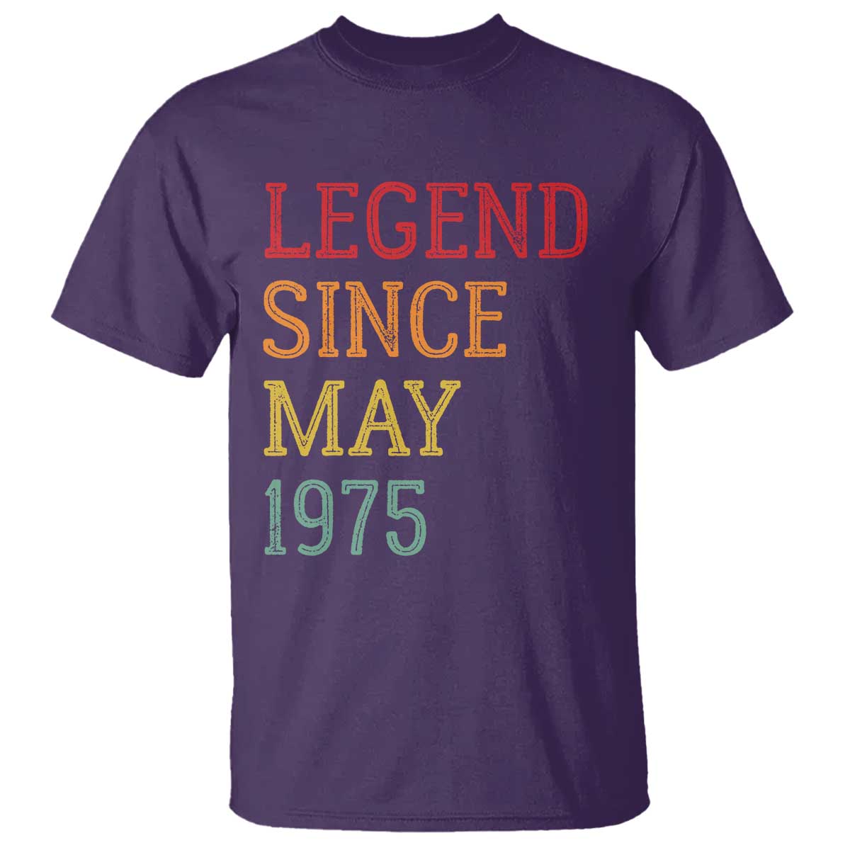 Legend Since May 1975 T Shirt Vintage Retro 50th Birthday Gifts TS10 Purple Print Your Wear