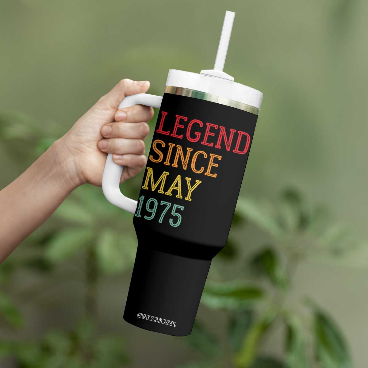 Legend Since May 1975 Tumbler With Handle Vintage Retro 50th Birthday Gifts TS10 Print Your Wear