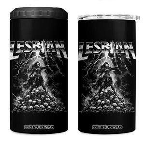 Lesbian 4 in 1 Can Cooler Tumbler Funny Meme Dark Fantasy TS10 One Size: 16 oz Black Print Your Wear