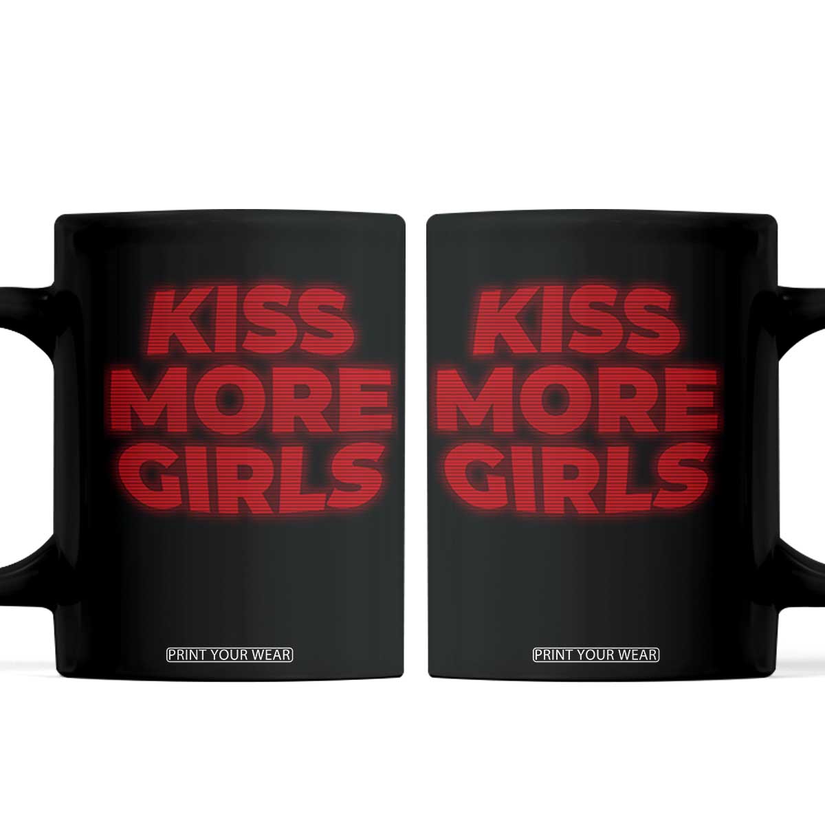 Lesbian Coffee Mug Kiss More Girls Funny Pride Month TS10 Black Print Your Wear