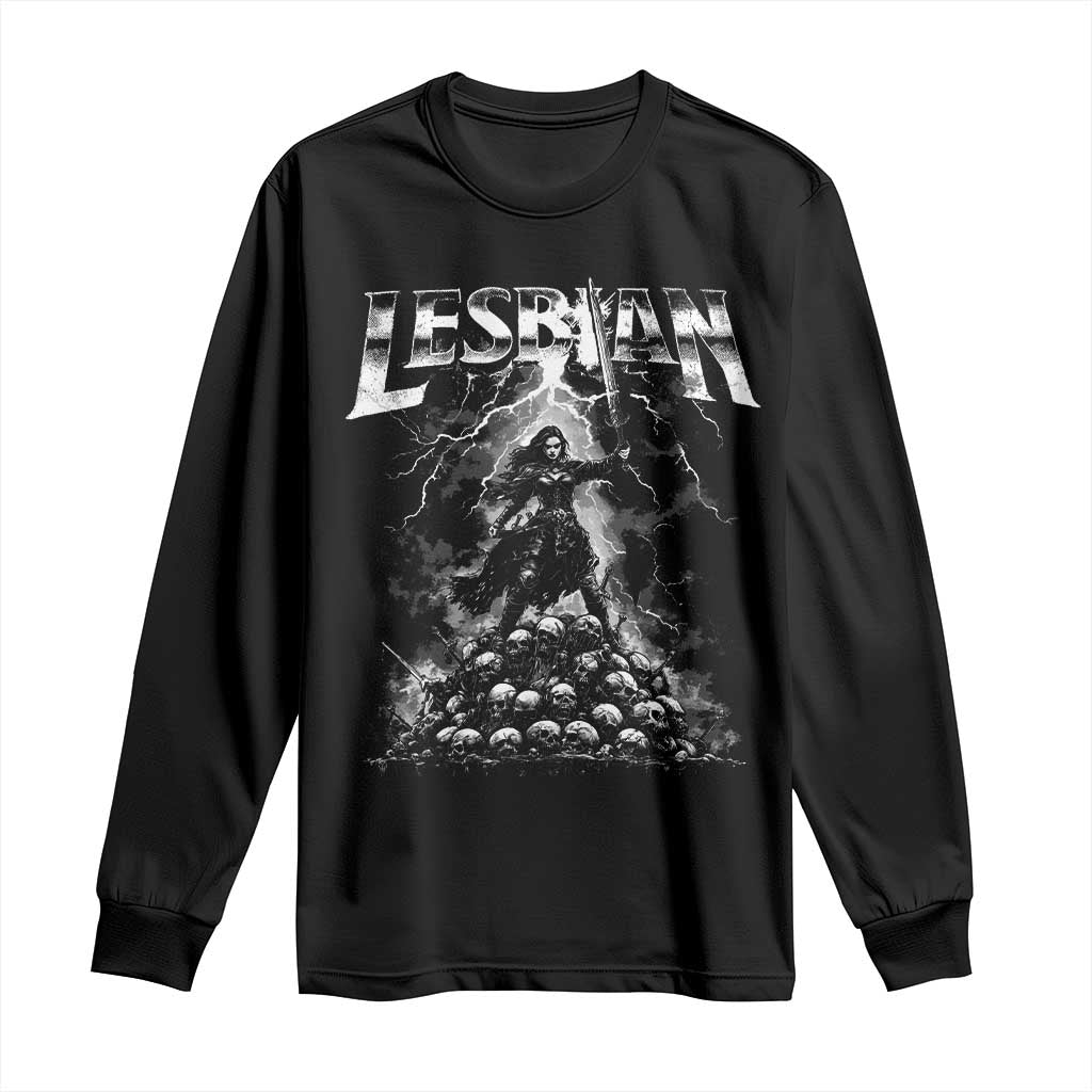 Lesbian Long Sleeve Shirt Funny Meme Dark Fantasy TS10 Black Print Your Wear