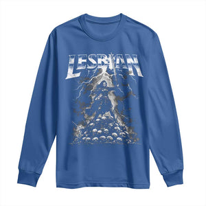 Lesbian Long Sleeve Shirt Funny Meme Dark Fantasy TS10 Royal Blue Print Your Wear