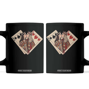 Lesbian Pride Coffee Mug Vintage Kissing Cards Sapphic Art TS10 Black Print Your Wear