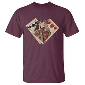 Lesbian Pride T Shirt Vintage Kissing Cards Sapphic Art TS10 Maroon Print Your Wear