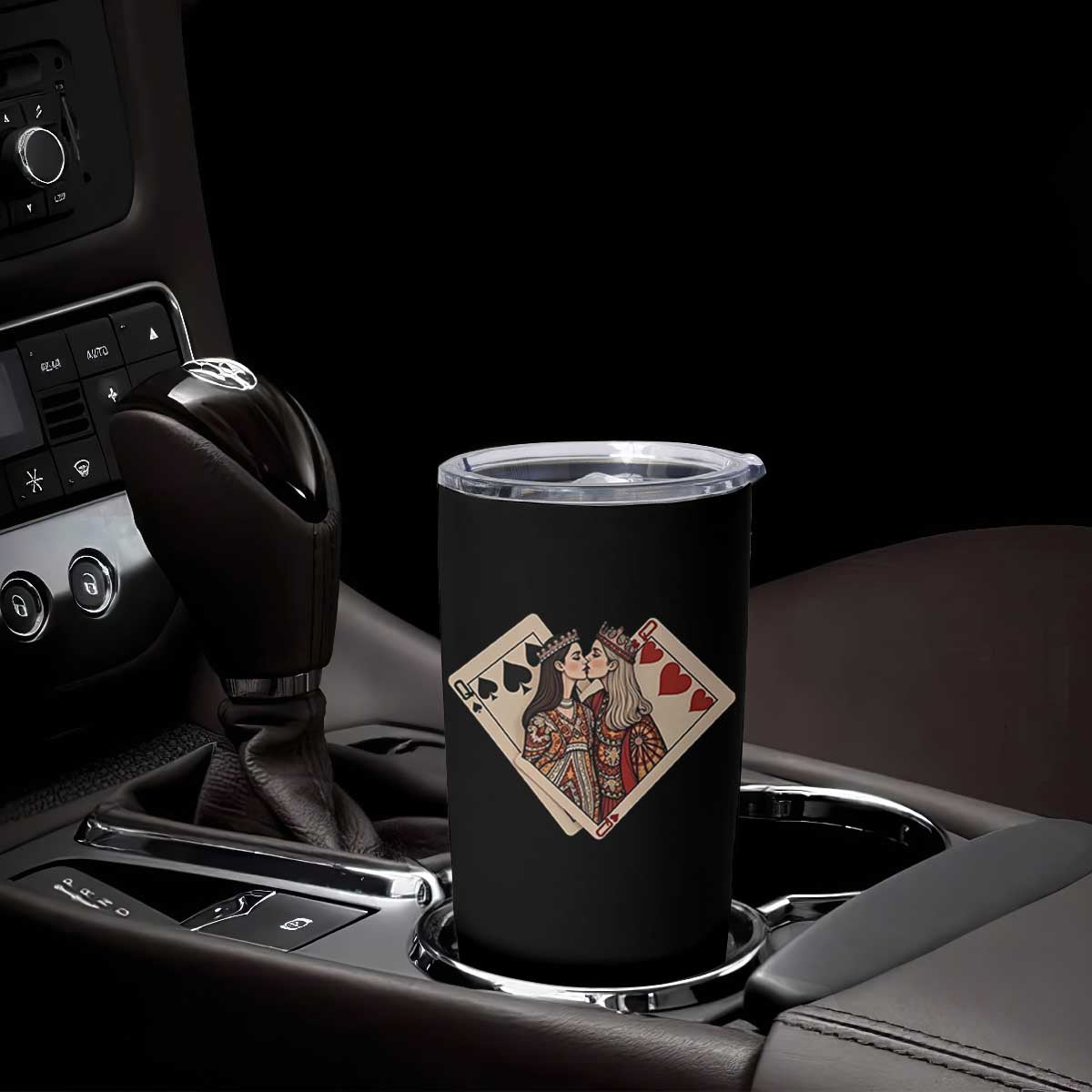 Lesbian Pride Tumbler Cup Vintage Kissing Cards Sapphic Art TS10 Print Your Wear